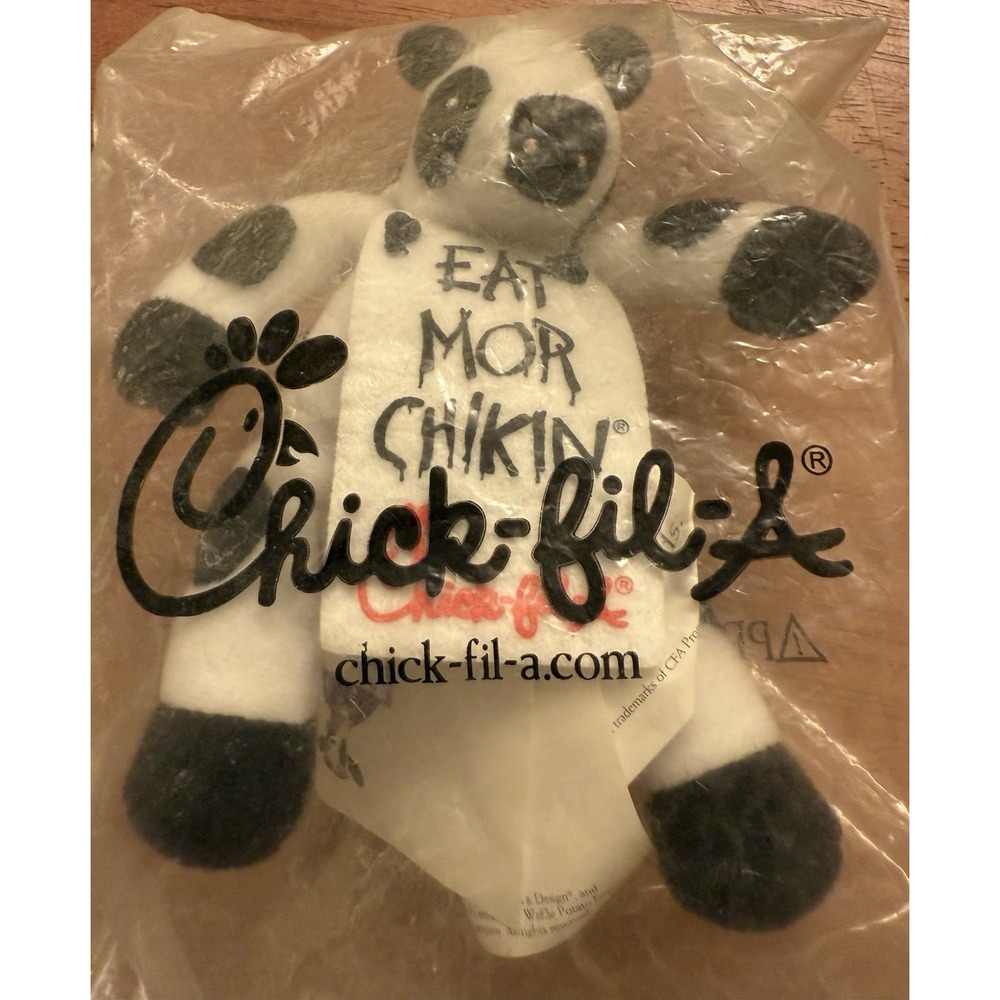 Chick-fil-A Plush Cow Eat Mor Chikin 4" Tall LIMITED EDITION‎ New In BAG 2007